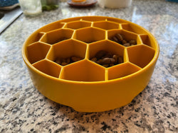 Honeycomb Design eBowl Enrichment Slow Feeder Bowl for Dogs