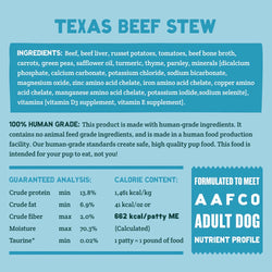 A Pup Above Grain Free Texas Beef Stew Fresh Dog Food (1lb)