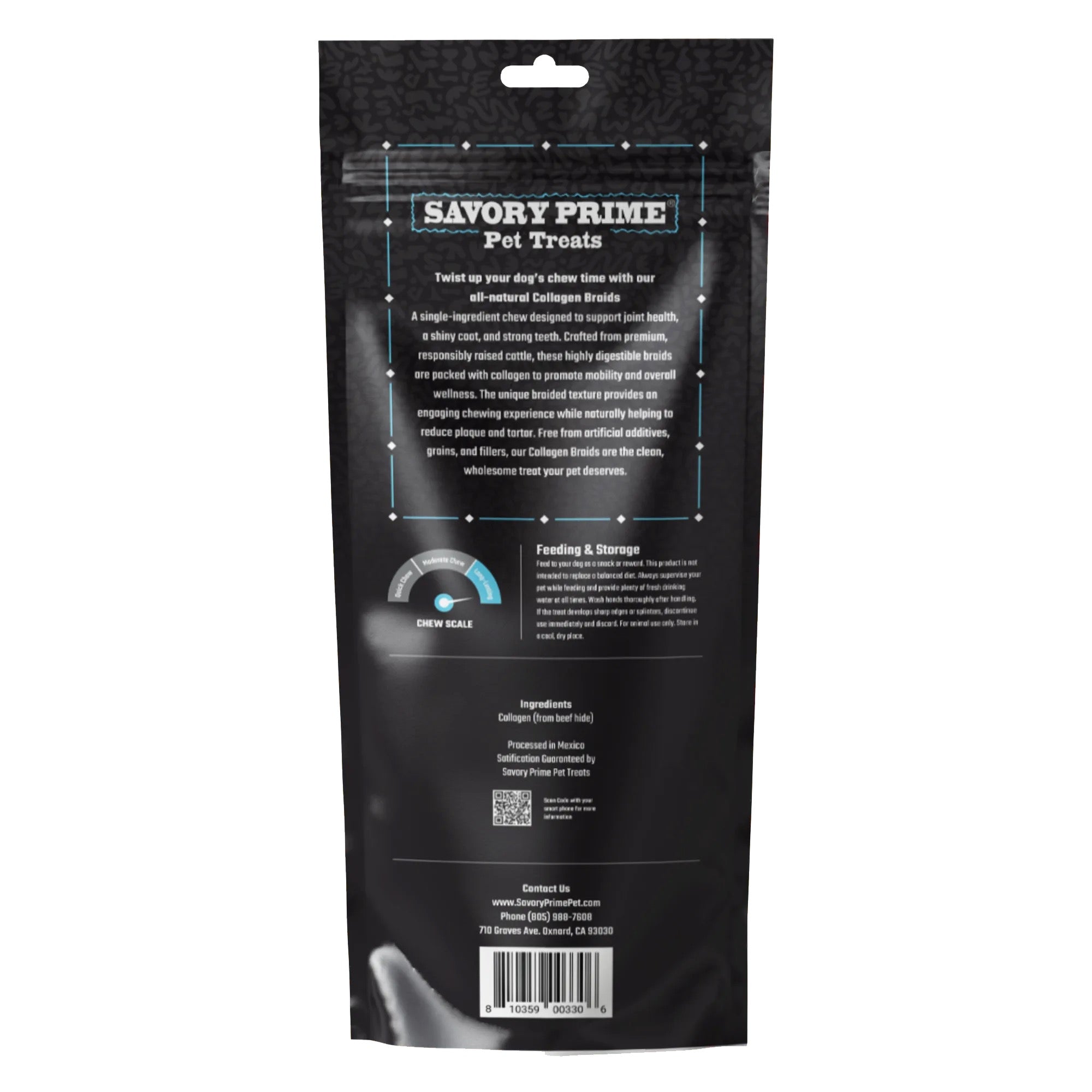 Savory Prime Naturals Collagen Braid 10"