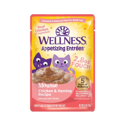 Wellness Appetizing Entrees Mousse Chicken & Herring Cat Pouch (2.8oz)