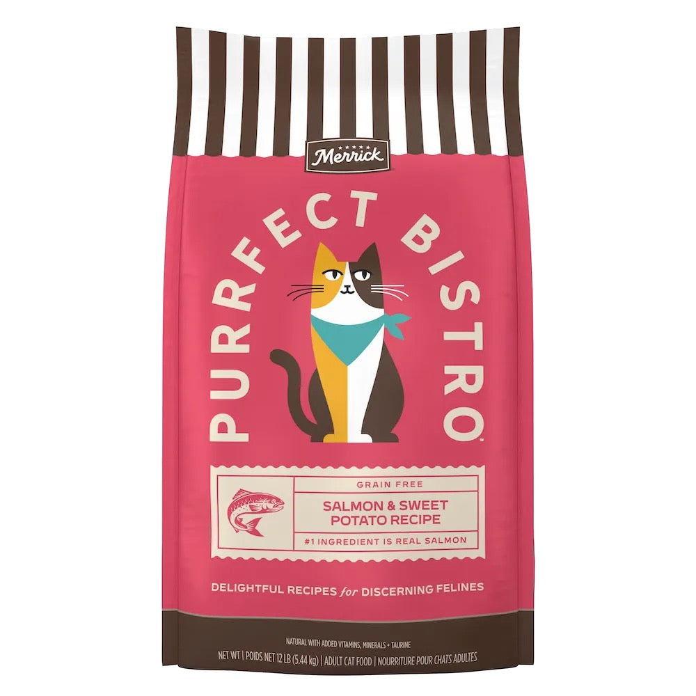 Merrick Purrfect Bistro Grain Free Salmon & Sweet Potato Dry Cat Food (4lbs)
