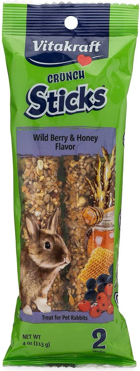 4oz Vitakraft Crunch Sticks Wild Berry & Honet Rabbit Treats