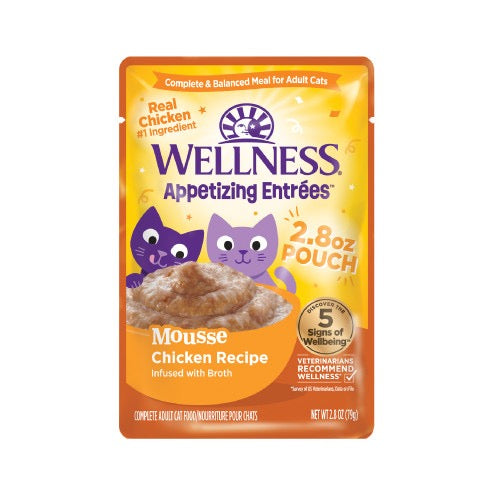 Wellness Appetizing Entrees Mousse Chicken Cat Pouch (2.8oz)