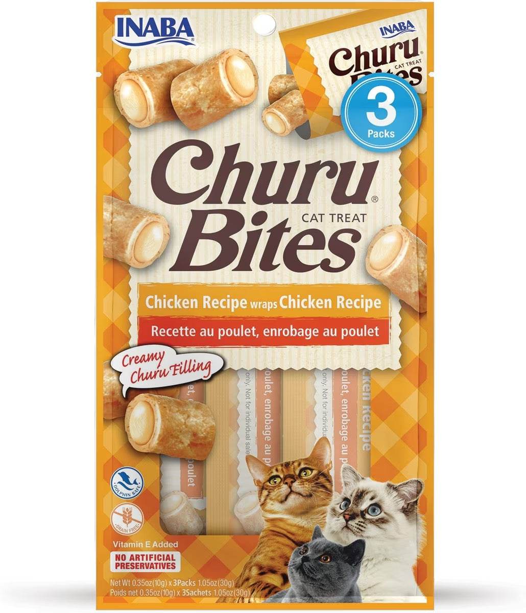 Inaba Churu Bites Chicken Wraps Chicken Cat Treats (1.05oz)