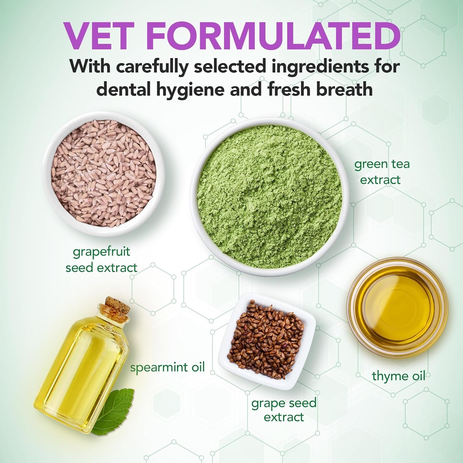50Ct Vet's Best Dental Care Finger Wipes for Dogs and Cats