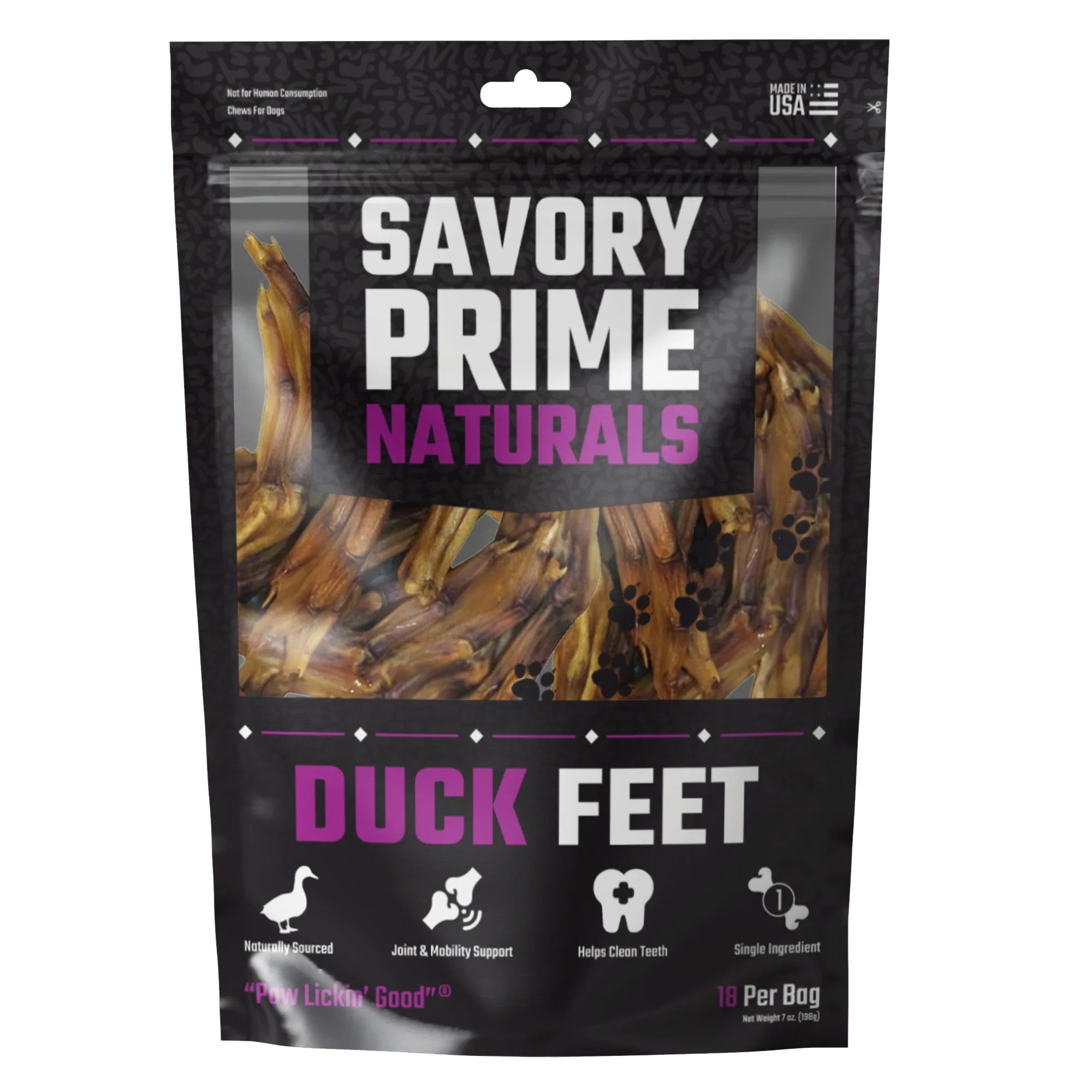 Savory Prime Naturals Duck Feet (8oz)