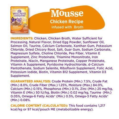 Wellness Appetizing Entrees Mousse Chicken Cat Pouch (2.8oz)