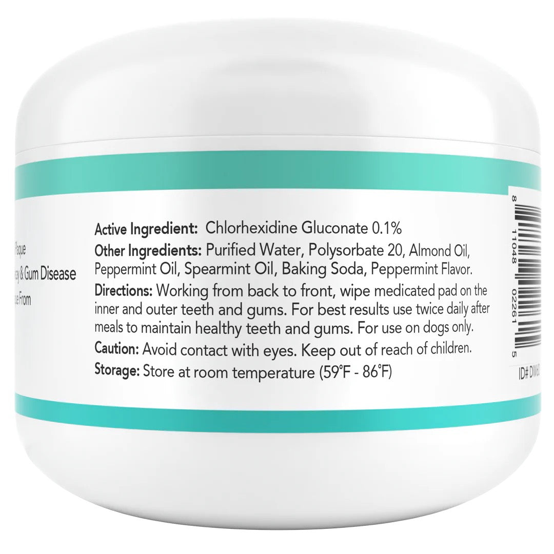 60 Count Nootie Antimicrobal Dental Wipes for Dogs