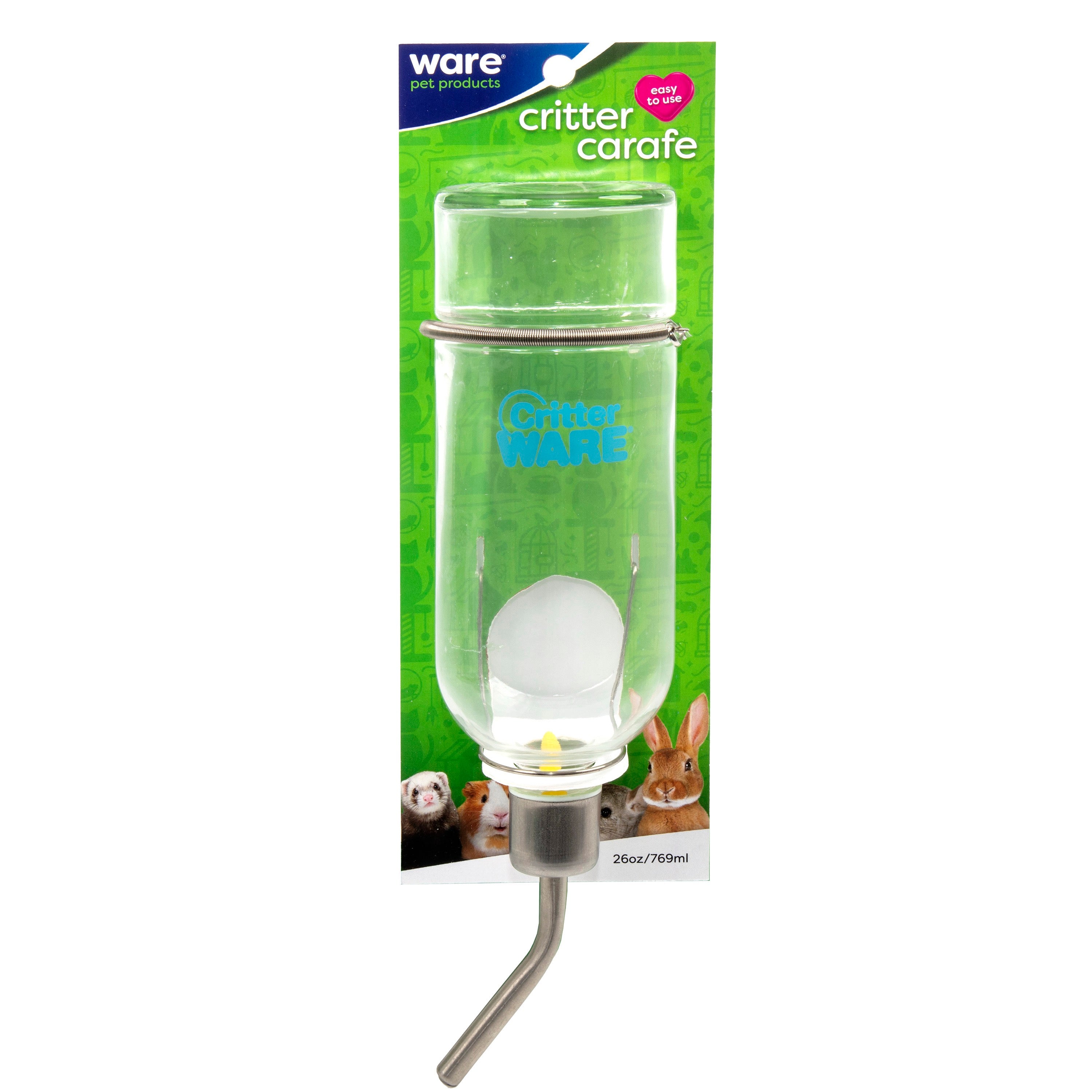 Ware Critter Carfae Glass Water Bottle