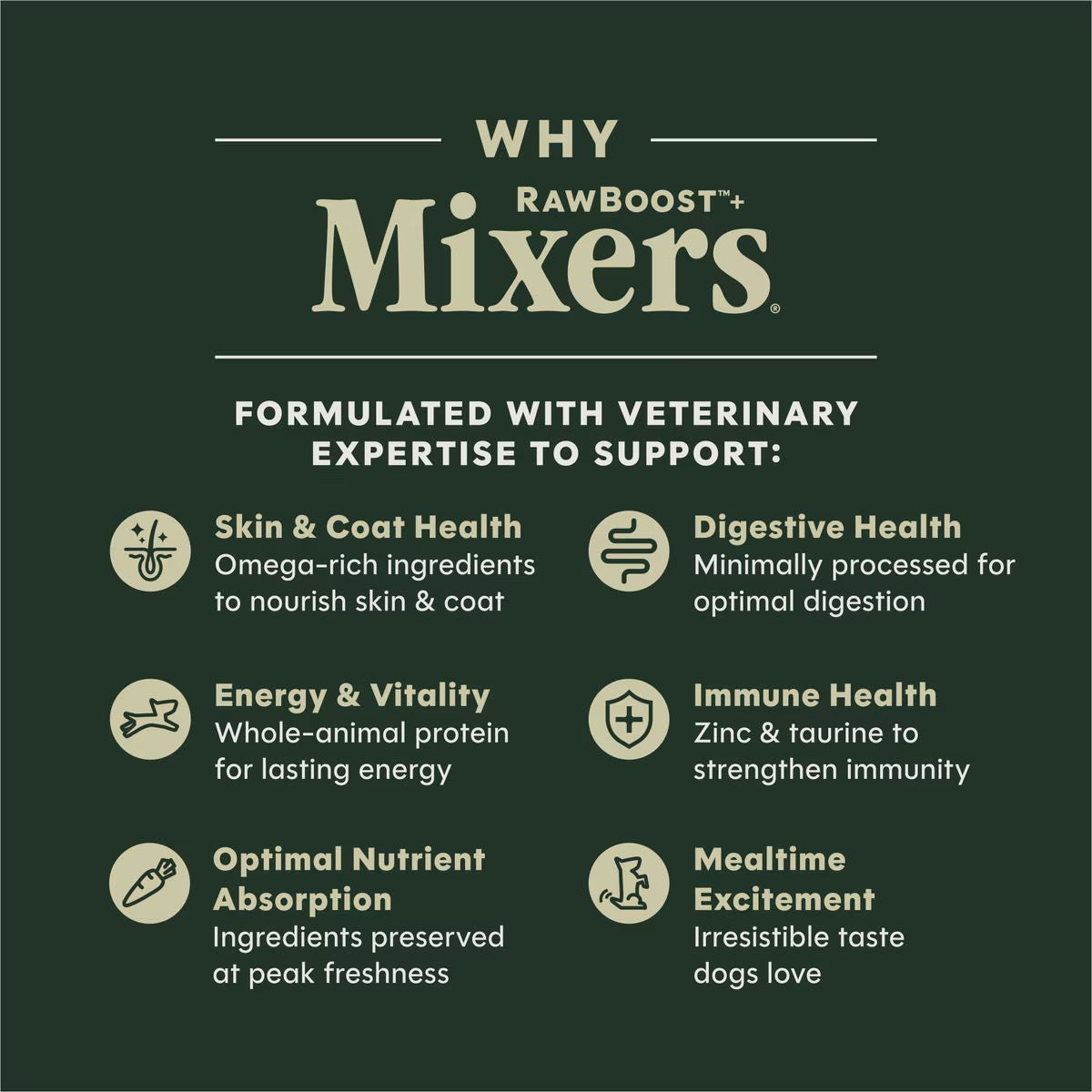 Instinct Raw Boost Mixers Gut Health Grain Free Freeze Dried Chicken Food Topper (12.5oz)