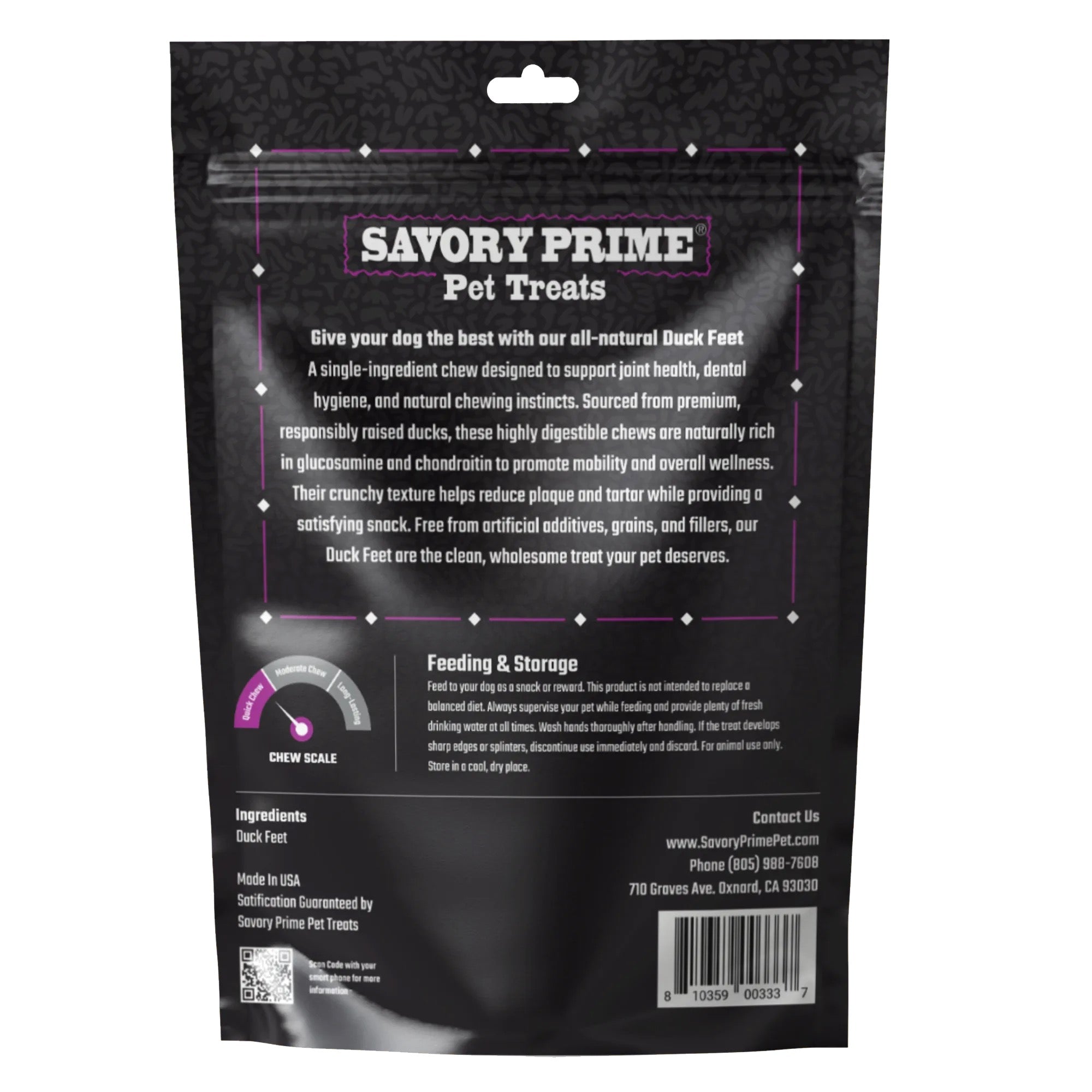 Savory Prime Naturals Duck Feet (8oz)