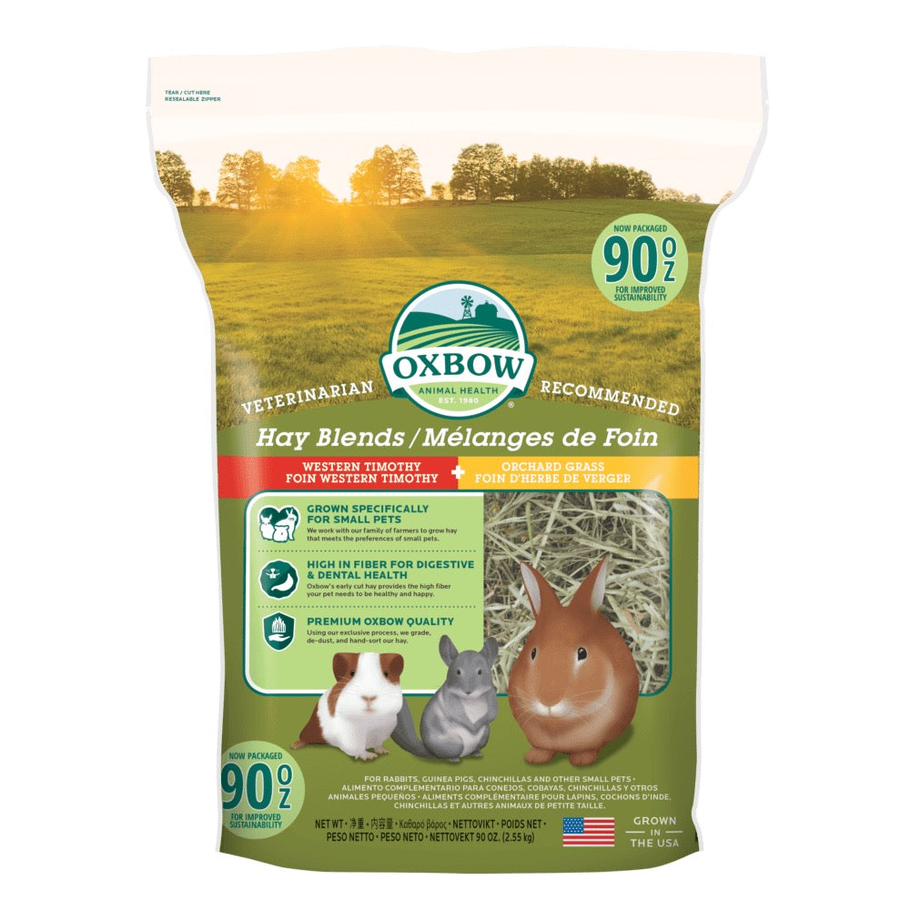 90oz Oxbow Hay Blends - Western Timothy & Orchard Small Animal Food