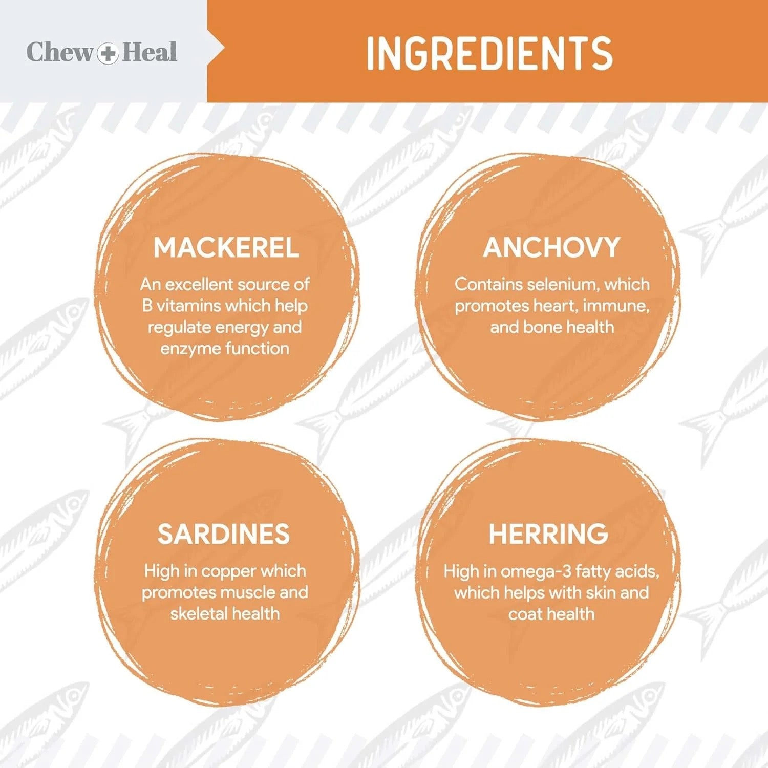 Chew + Heal Omega-3 Softgels Made With Wild-Caught Fish - 180 Capsules