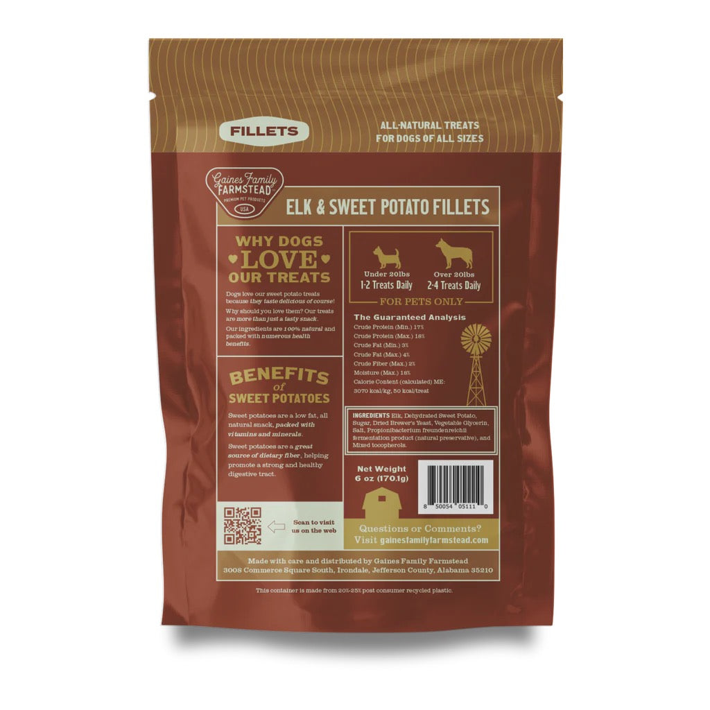 Gaines Family Farmstead Elk & Sweet Potato Fillets (6oz)