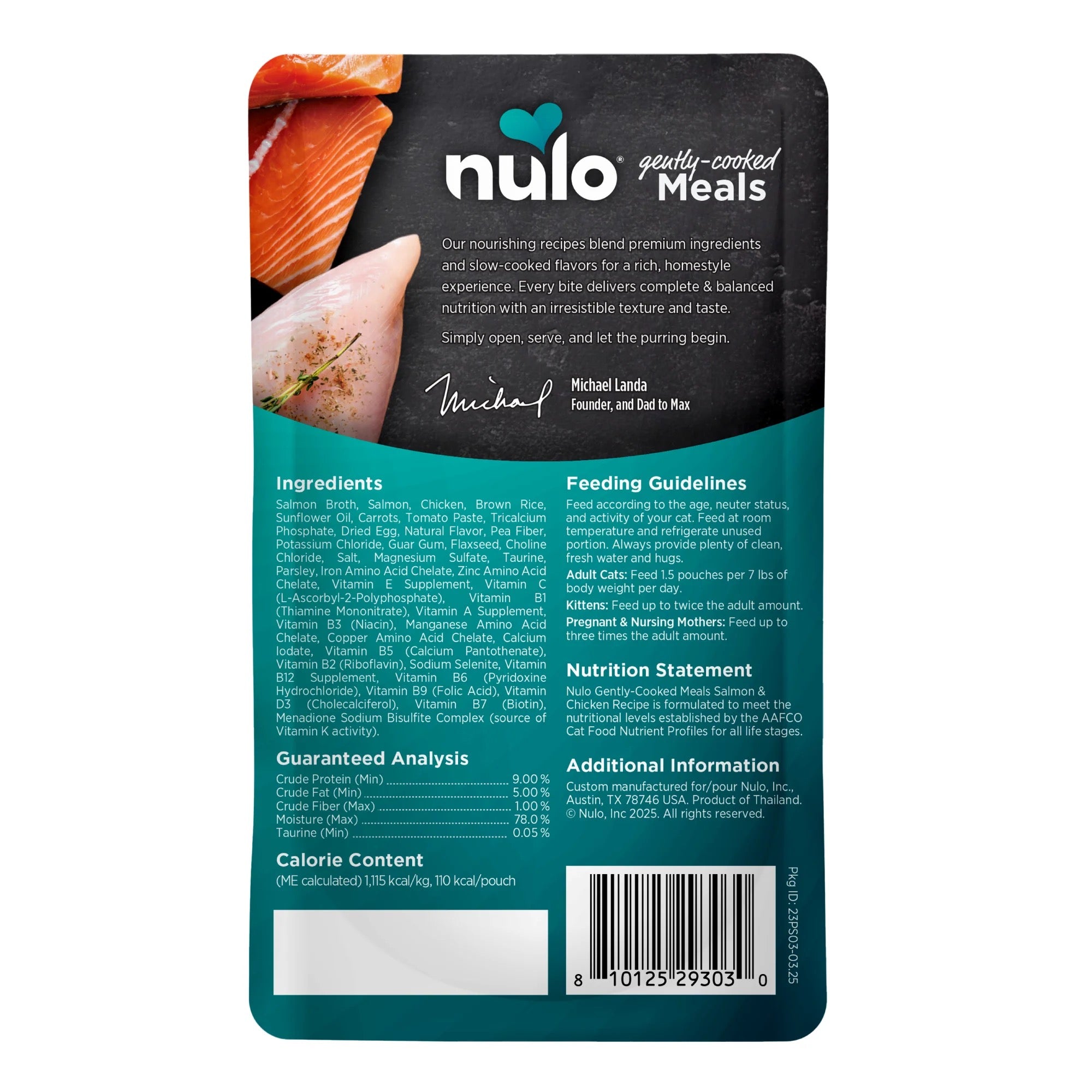 Nulo Gently Cooked Meals Salmon & Chicken Recipe Cat Pouch (3.5oz)