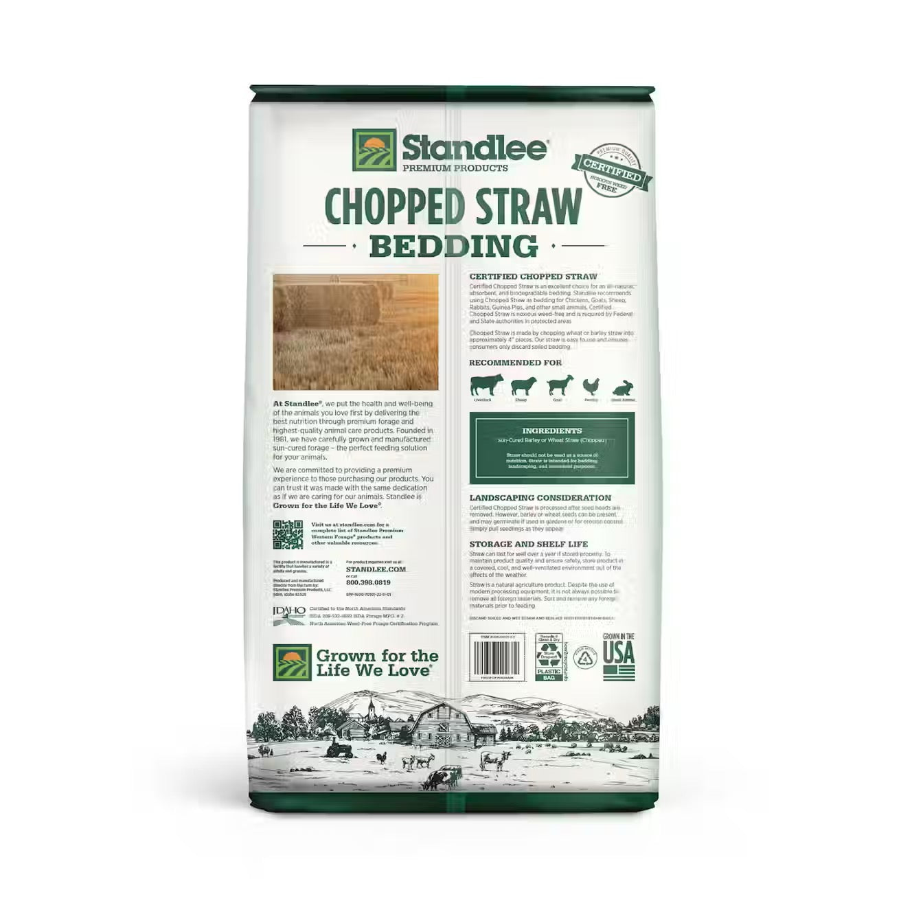 Standlee Premium Certified Chopped Straw (25lb)