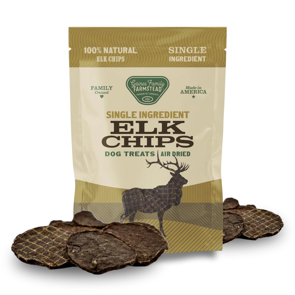 Gaines Family Farmstead Air Dried Elk Chips (4.5oz)