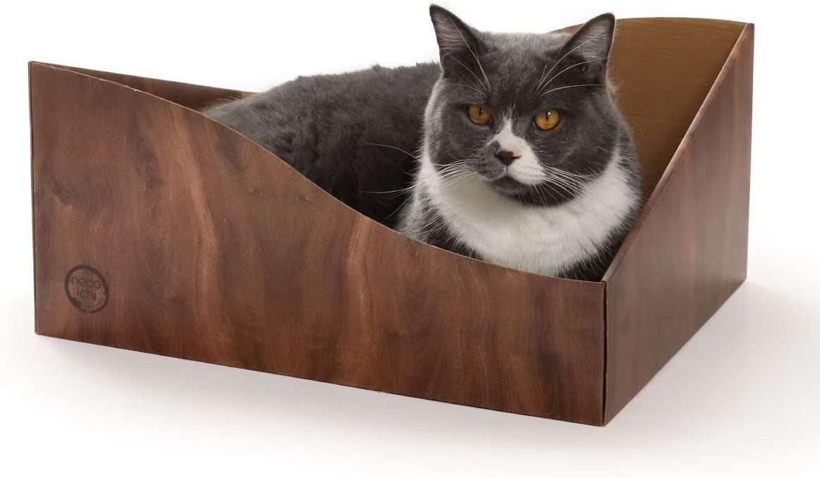 Necoichi Hideaway Cat Scratcher Box (Dark Cherry)
