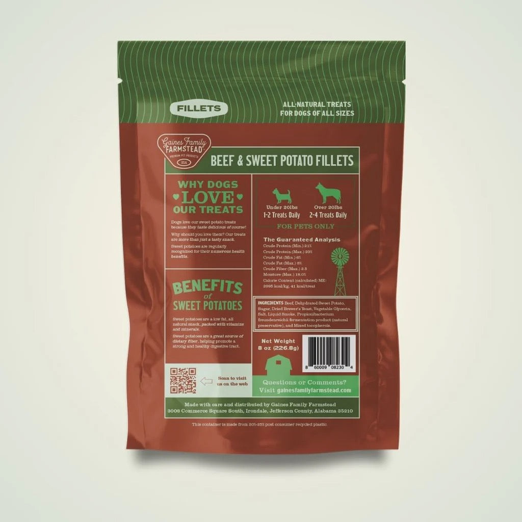 Gaines Family Farmstead Beef & Sweet Potato Fillets (8oz)