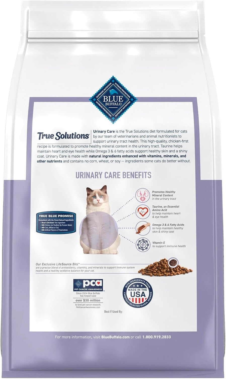 Blue Buffalo True Solutions Urinary Care Formula with Chicken Dry Cat Food (3.5lb)