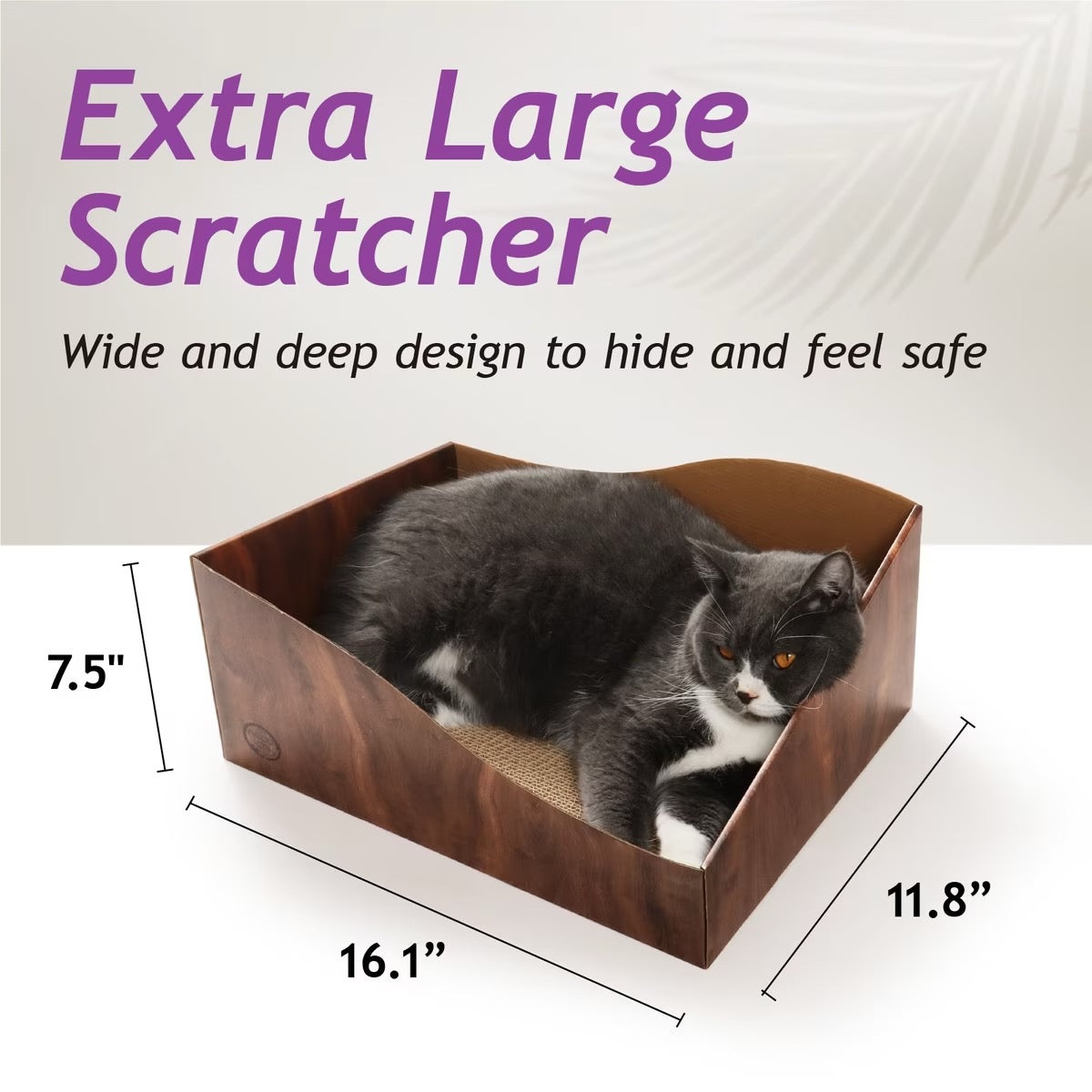 Necoichi Hideaway Cat Scratcher Box (Dark Cherry)