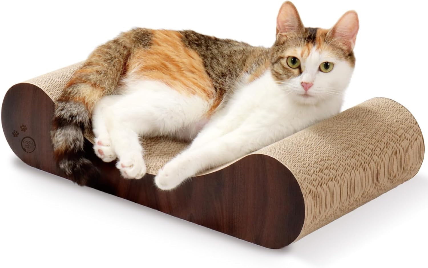 Necoichi Premium Comfort Curved Cat Lounger (Dark Cherry)