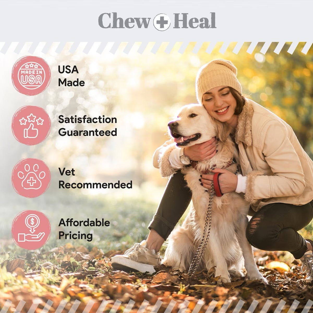 Chew + Heal Stop the Diarrhea, Anti Diarrhea for Dogs | 2oz