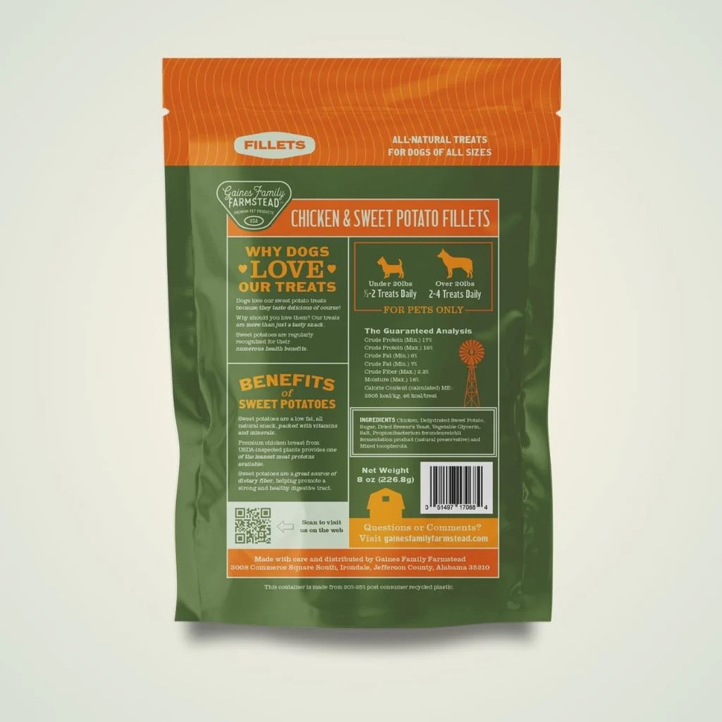 Gaines Family Farmstead Chicken & Sweet Potato Fillets (8oz)