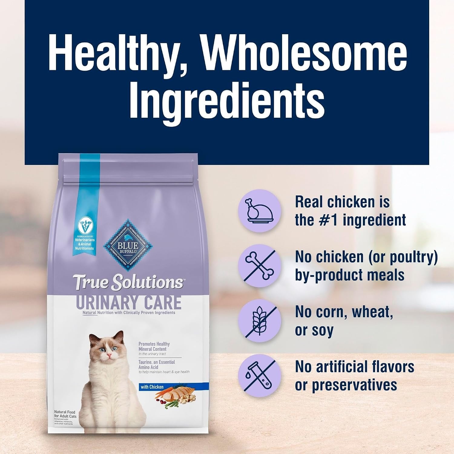 Blue Buffalo True Solutions Urinary Care Formula with Chicken Dry Cat Food (3.5lb)