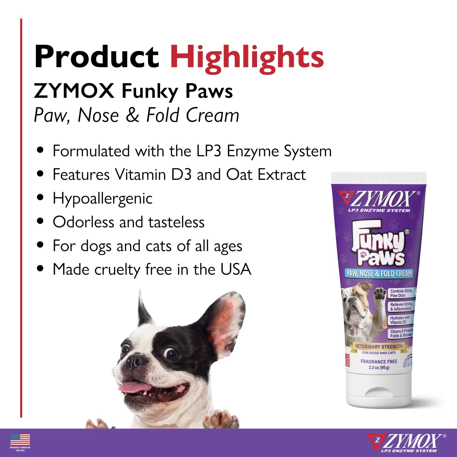 Zymox Funky Paws Cream (3.2 oz)