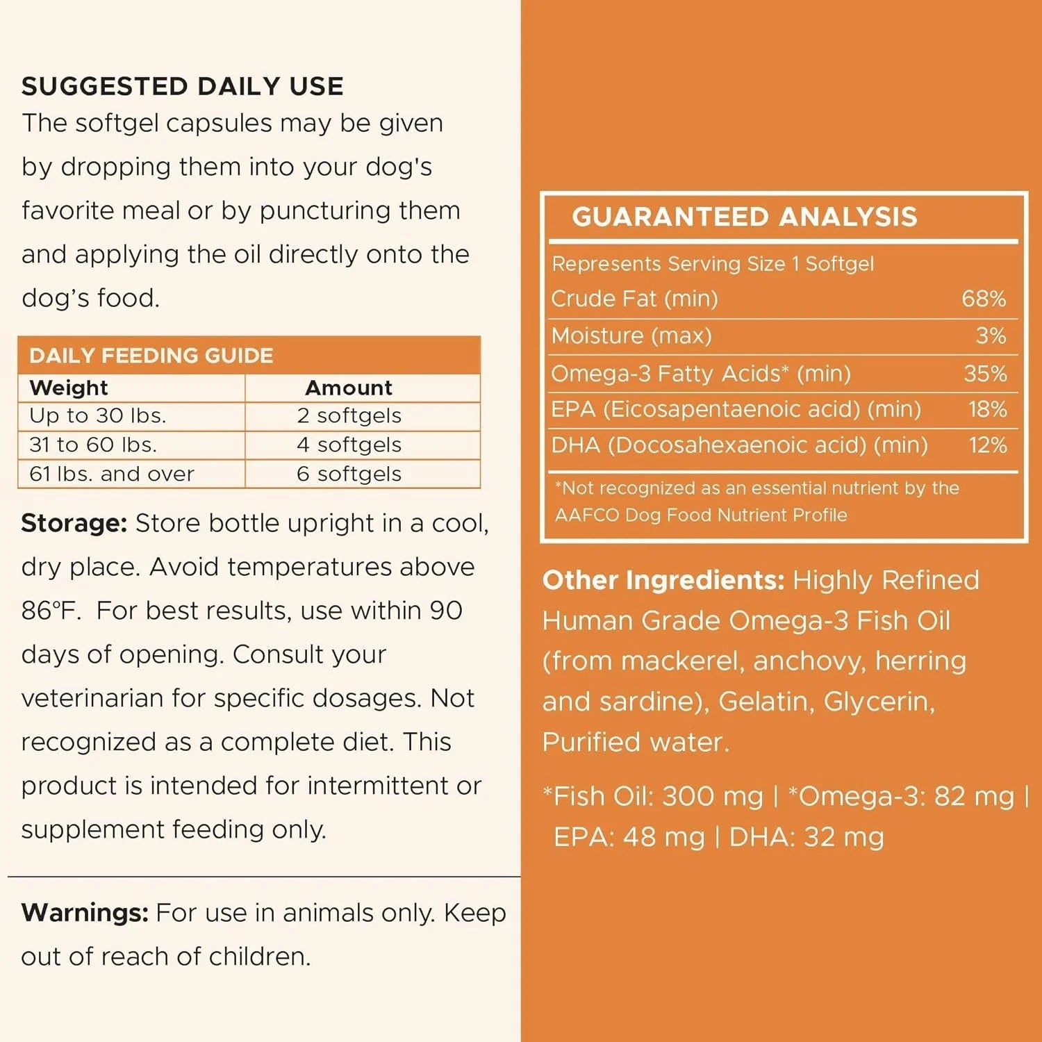 Chew + Heal Omega-3 Softgels Made With Wild-Caught Fish - 180 Capsules