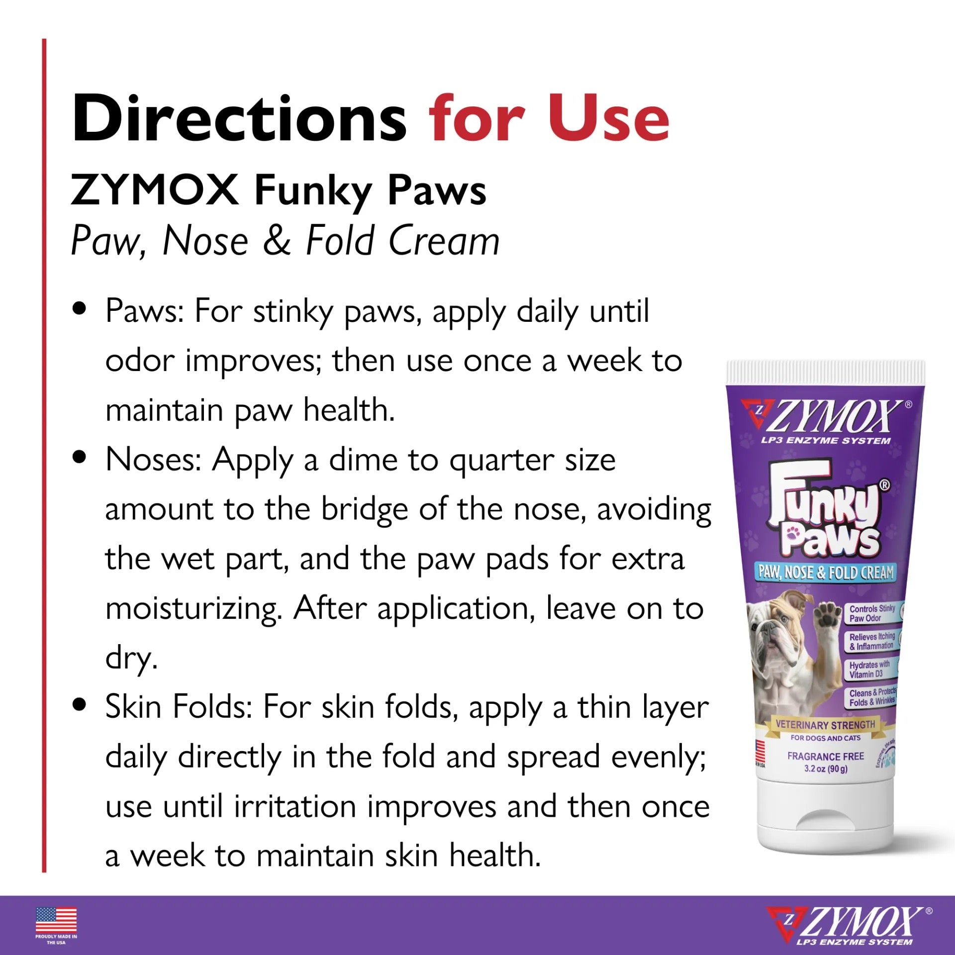 Zymox Funky Paws Cream (3.2 oz)