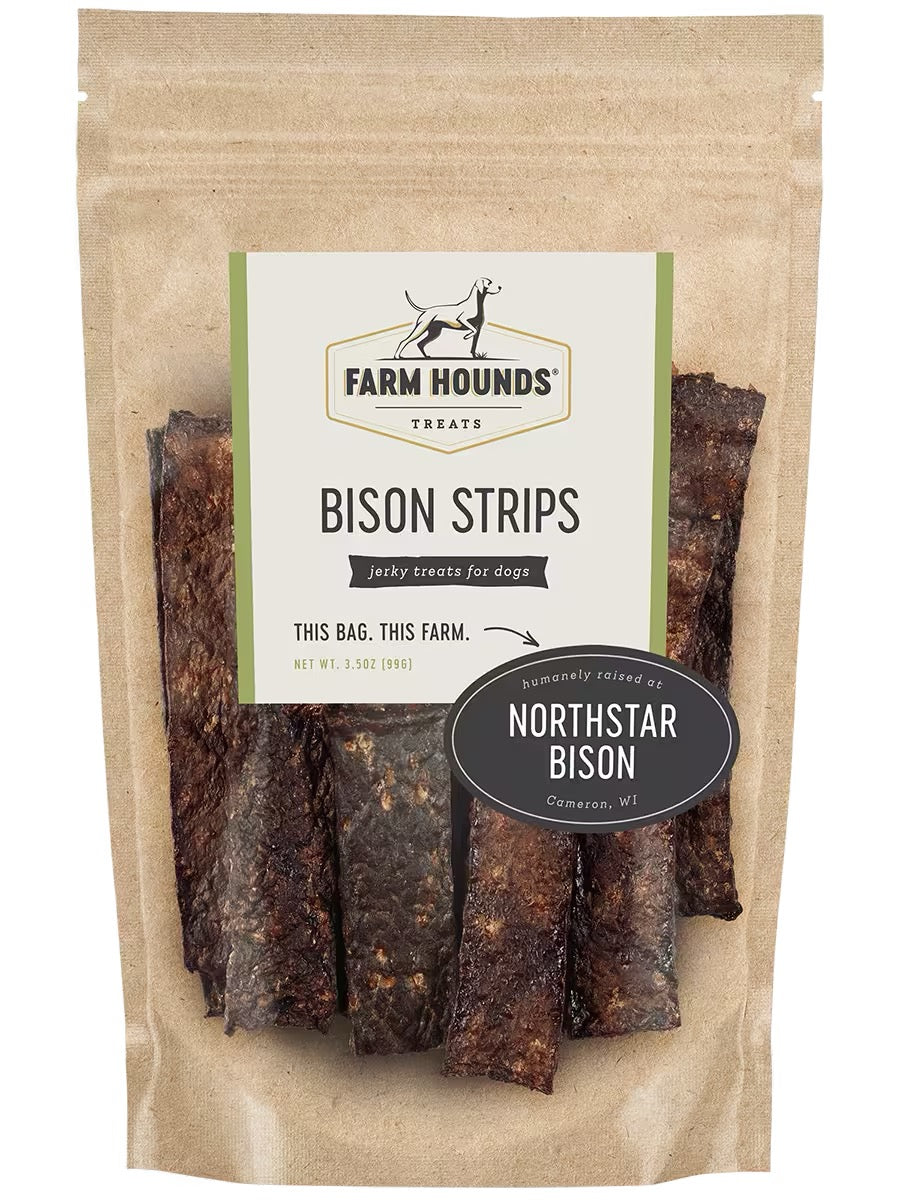 Farm Hounds Bison Strips Dog Treats (3.5oz)