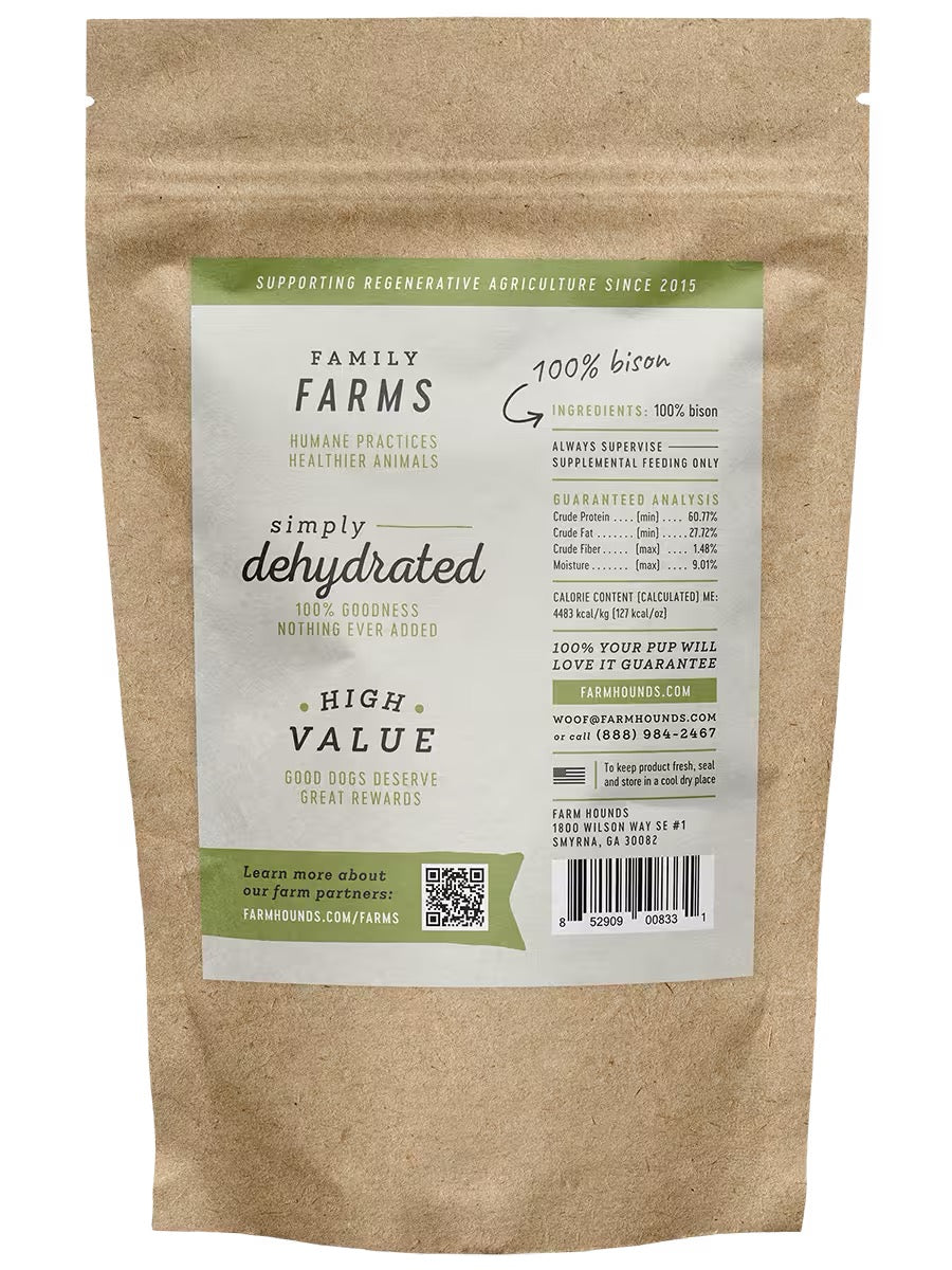 Farm Hounds Bison Strips Dog Treats (3.5oz)