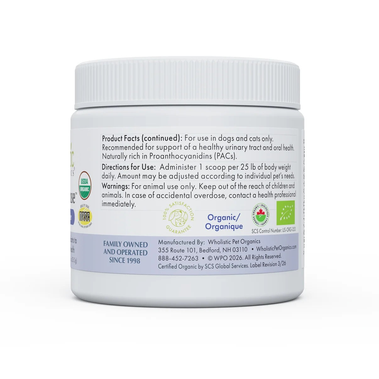 Wholistic Pet Organics WholeCran Intense™ | 1 oz