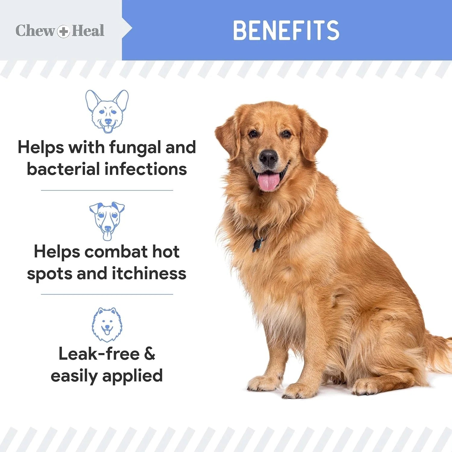 Chew + Heal Advanced Chlorhexidine Medicated Wound Care Spray for Dogs 4oz