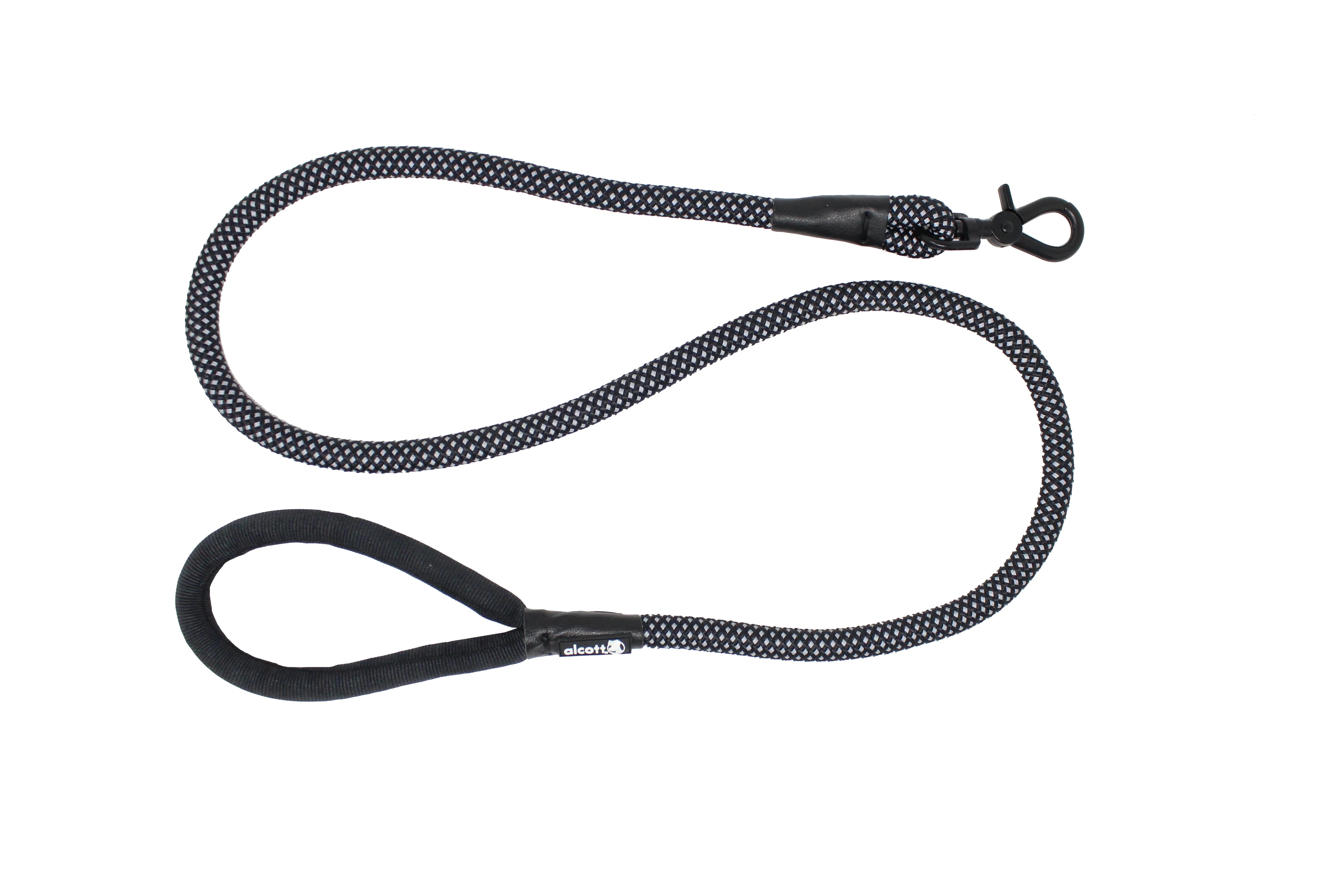 Alcott Bright Rope Leash (Black|5ft)