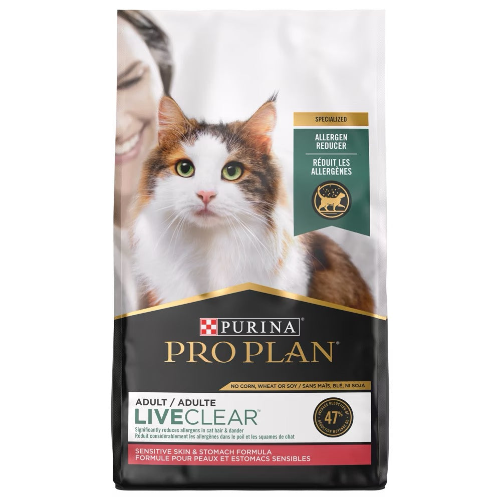 Purina Pro Plan LIVECLEAR Allergen Reducing Sens. Skin & Stomach Turkey Cat Food (3.2 lb)