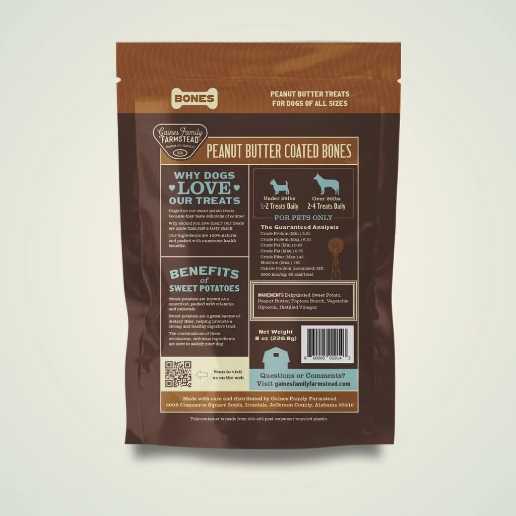 Gaines Family Farmstead Sweet Potato Peanut Coated Treats (8oz)