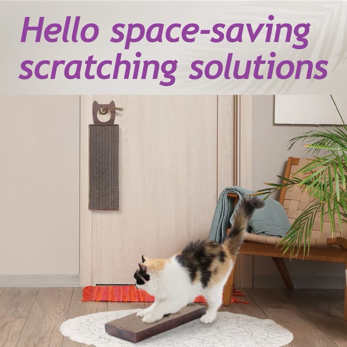 Necoichi Hang & Scratch Doorknob Scratcher (Dark Cherry)