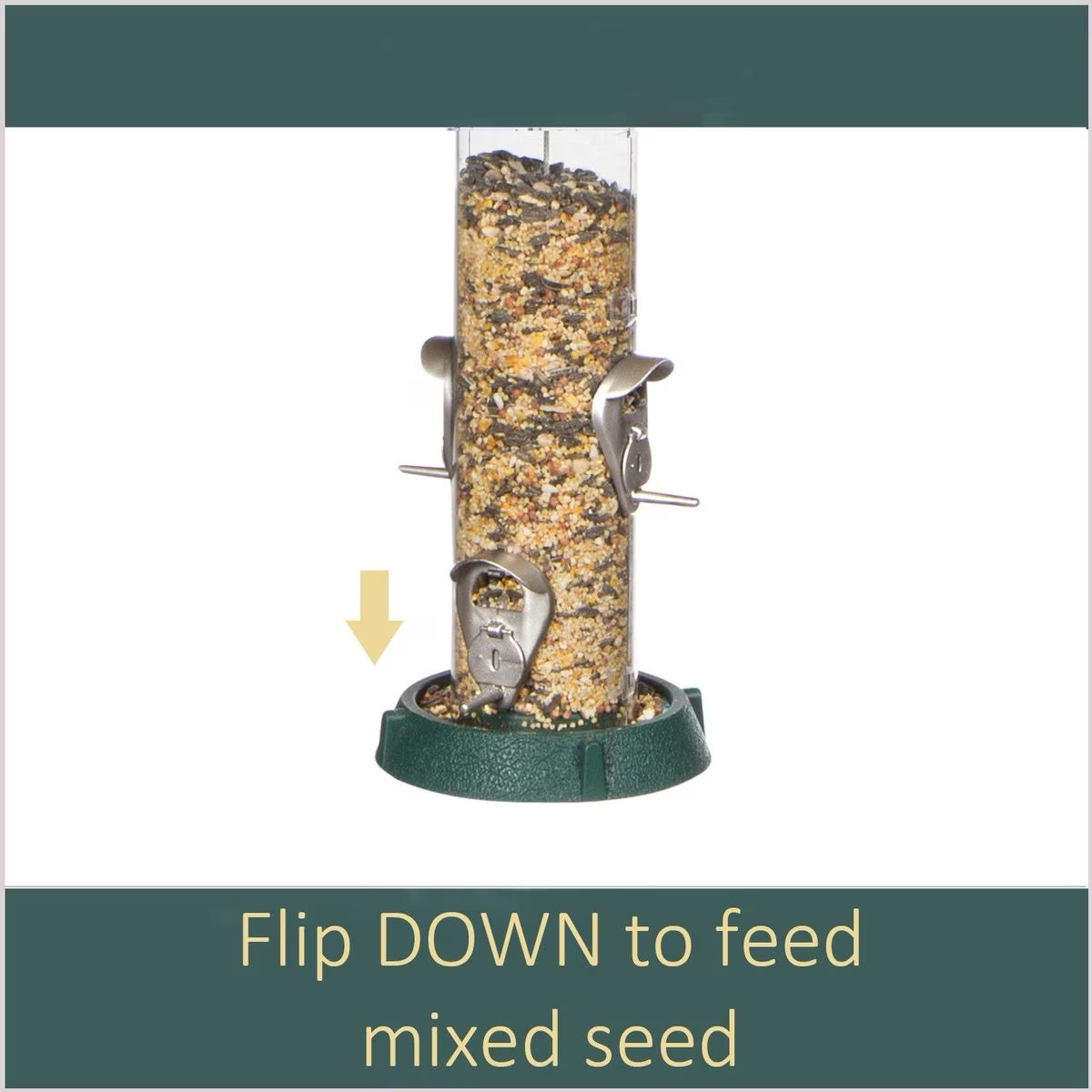 North States 2-in-1 Hinged Port Bird Feeder, Green