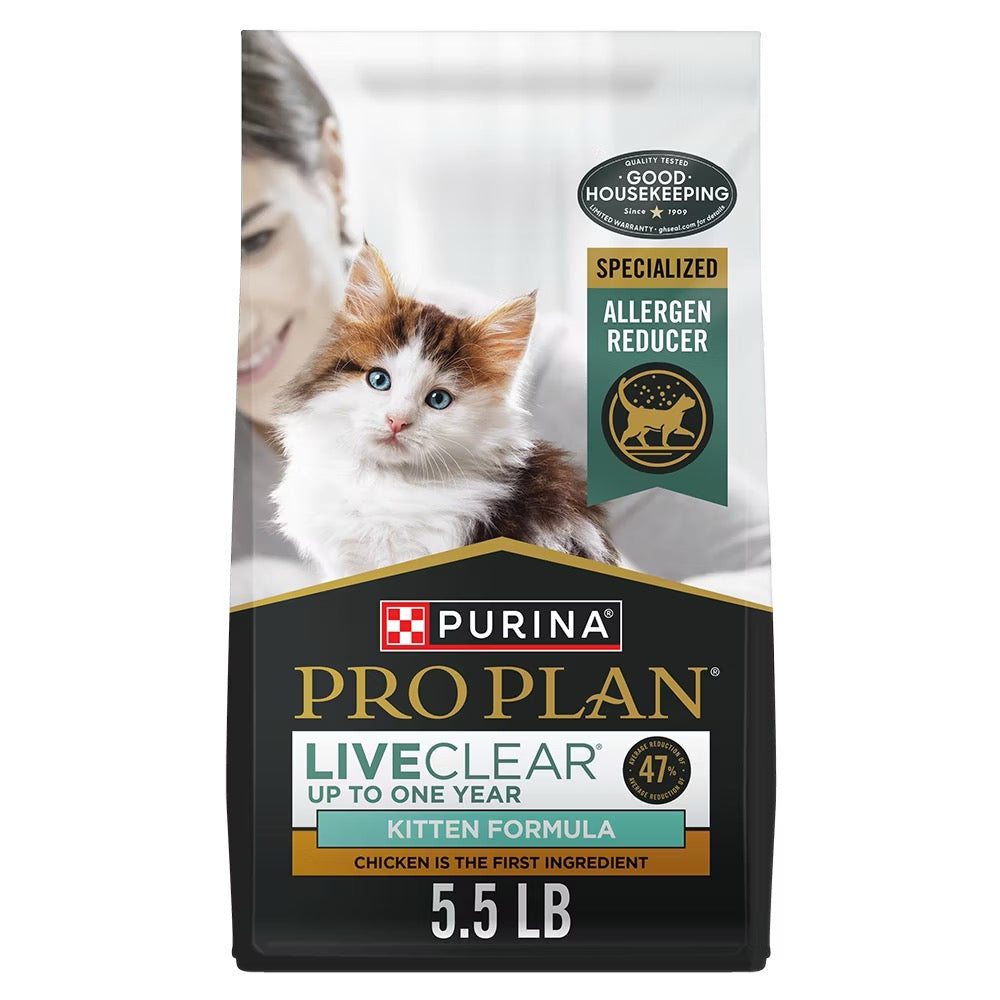 Purina Pro Plan LIVECLEAR Allergen Reducing Chicken and Rice Kitten Food (3.2 lb)