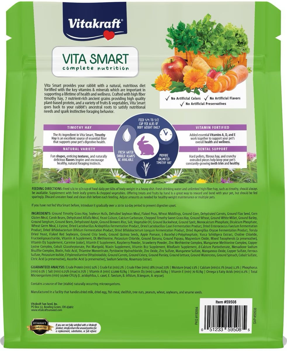 4lb Vitakraft Vita Smart Adult Rabbit Food