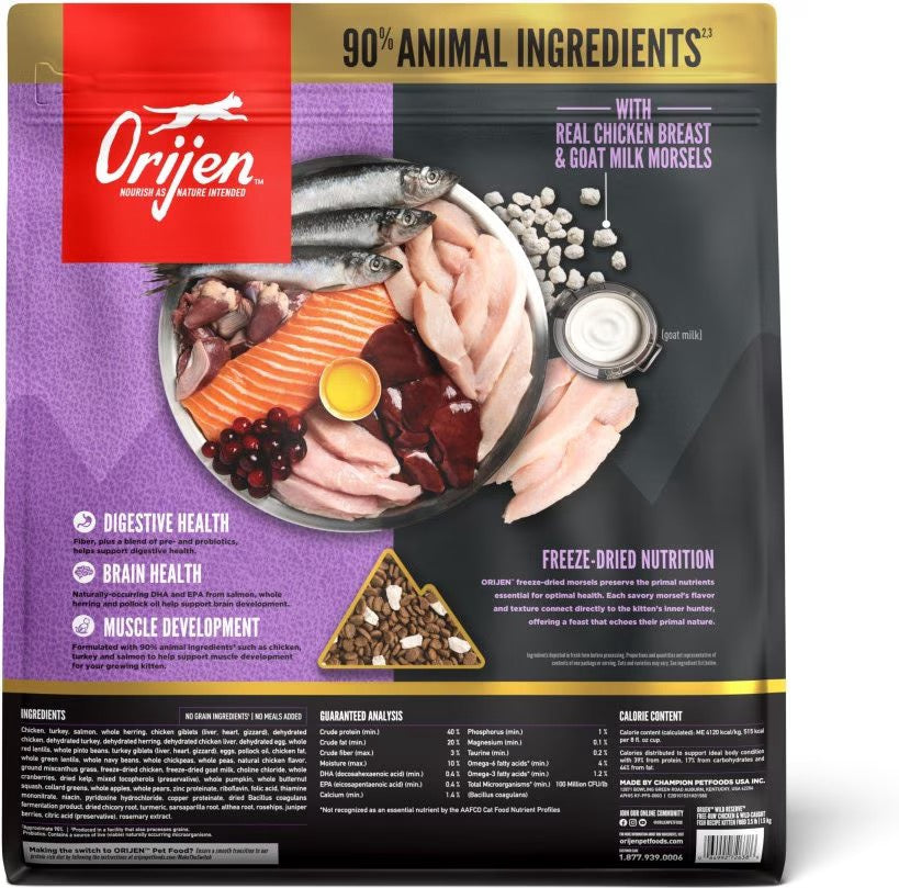 Orijen Grain Free Wild Reserve Chicken & Fish Kitten Recipe Dry Cat Food (3.5lb)