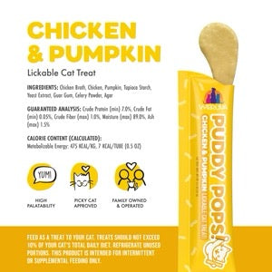 Weruva Puddy Pops Lickable Chicken & Pumpkin Treats (5 pack)