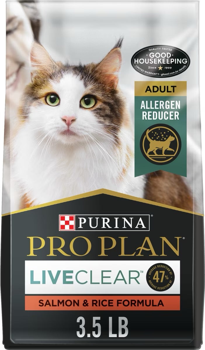 Purina Pro Plan LIVECLEAR With Probiotics Salmon & Rice Cat Food (3.5 lb)
