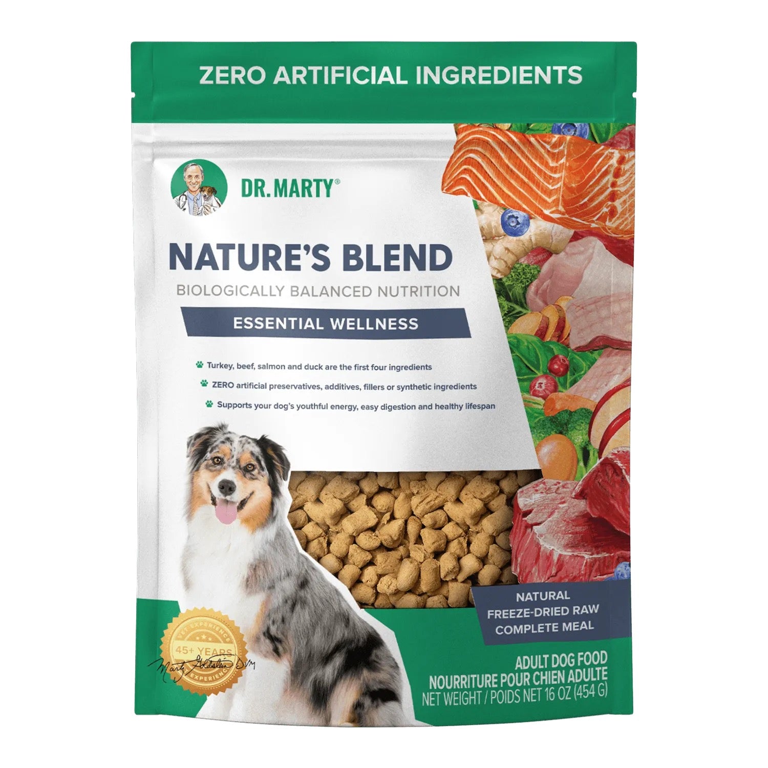 Dr. Marty's Nature's Blend Essential Wellness Freeze Dried Raw Dog 16 oz