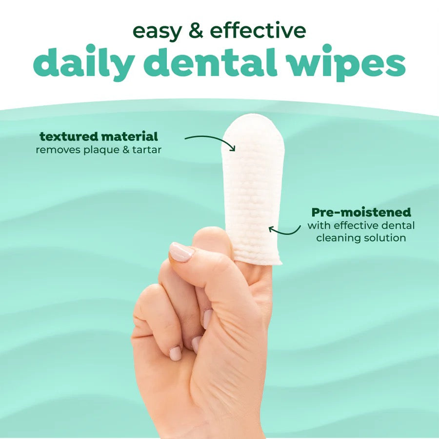 Tropiclean Fresh Breath Finger Dental Wipes for Dog & Cats (50ct)