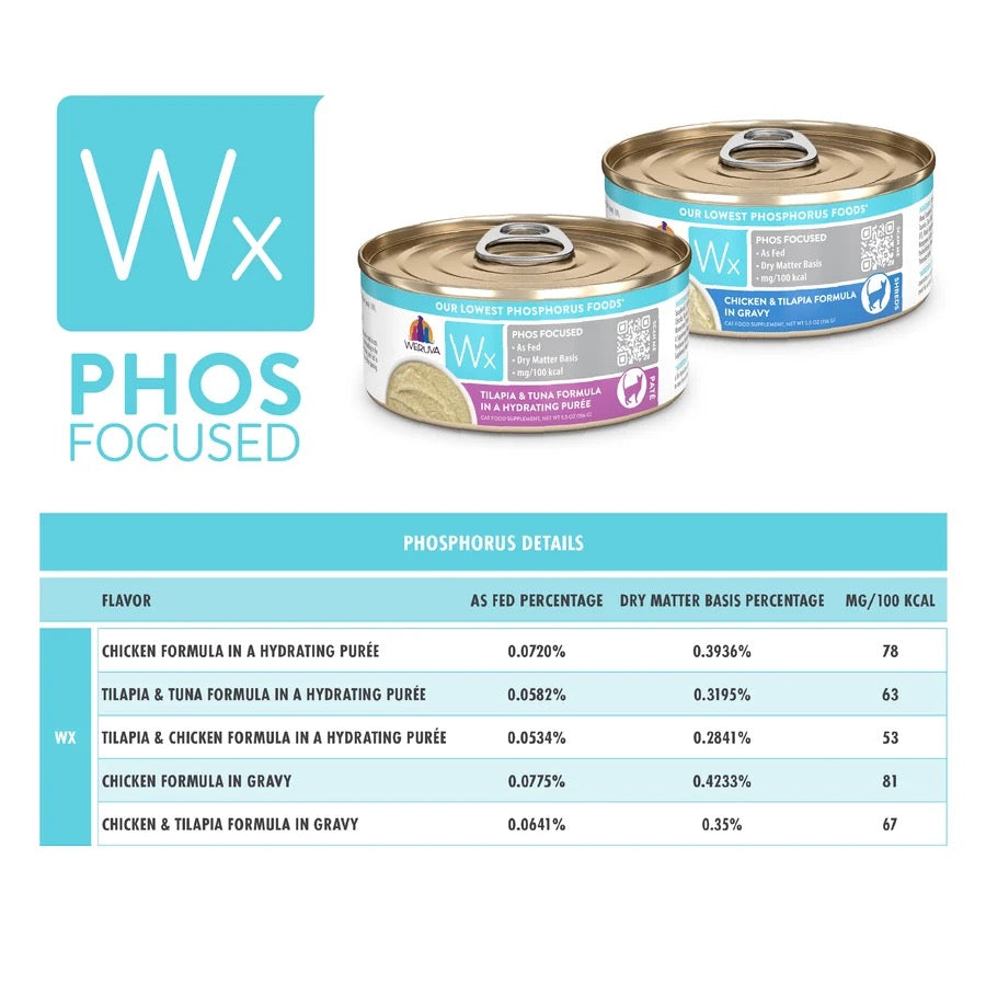 Weruva Wx Phosphorus Focused Hydrating Tilapia & Tuna Puree (5.5oz)