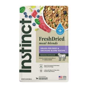 Instinct Fresh Dried Meal Blends Freeze Dried Beef & Orchard Blend Dog Food (3oz)